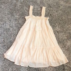 AMERICAN EAGLE CREAM TIERED BABYDOLL DRESS
